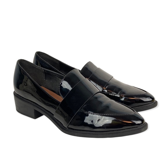 H&M Black Patent Leather Loafers